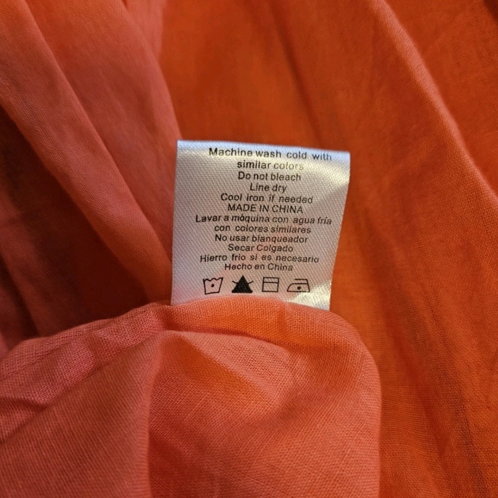 Floral Maxi Skirt in Orange mutlicolor-Size Medium - Picture 15 of 16